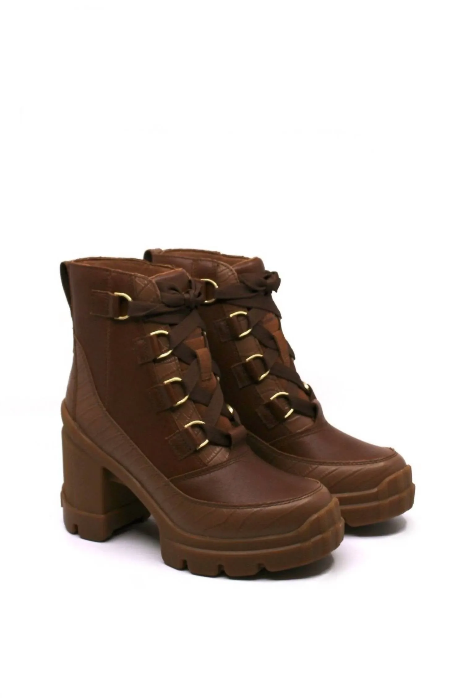 Women's Caribou X Heel Boots In Tan/Brown