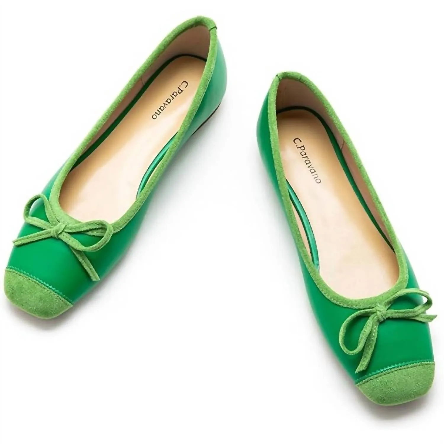 Women's Elena Cap-Toe Ballet Flats In Green