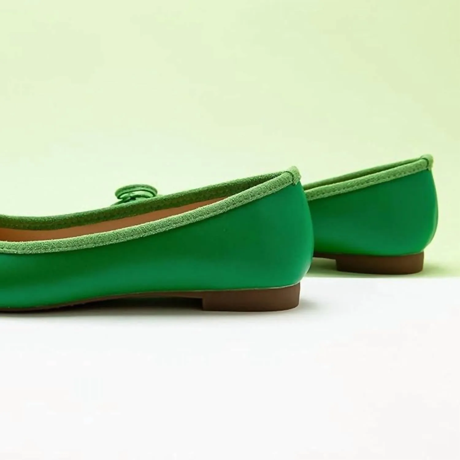 Women's Elena Cap-Toe Ballet Flats In Green