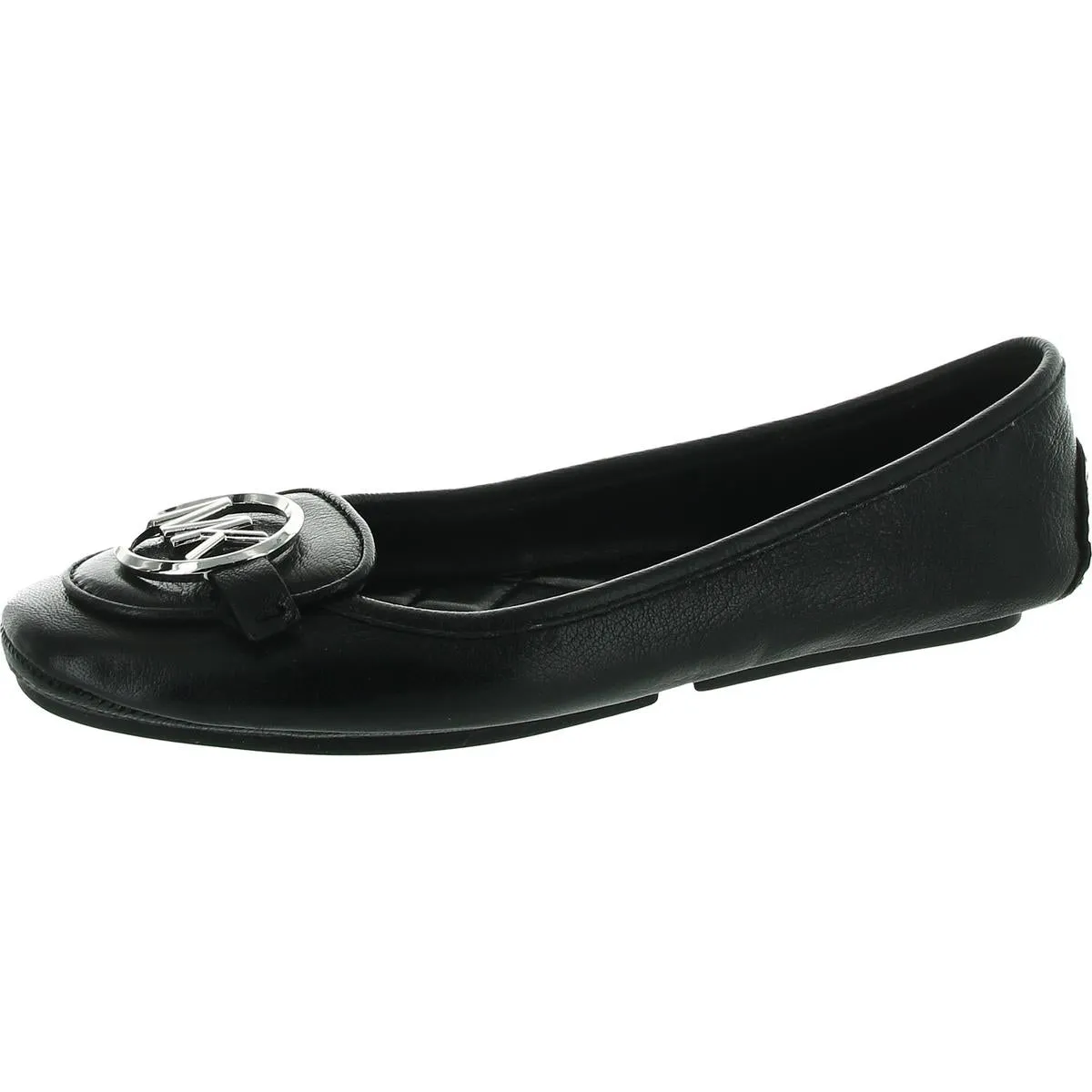 Womens Embellished Leather Ballet Flats