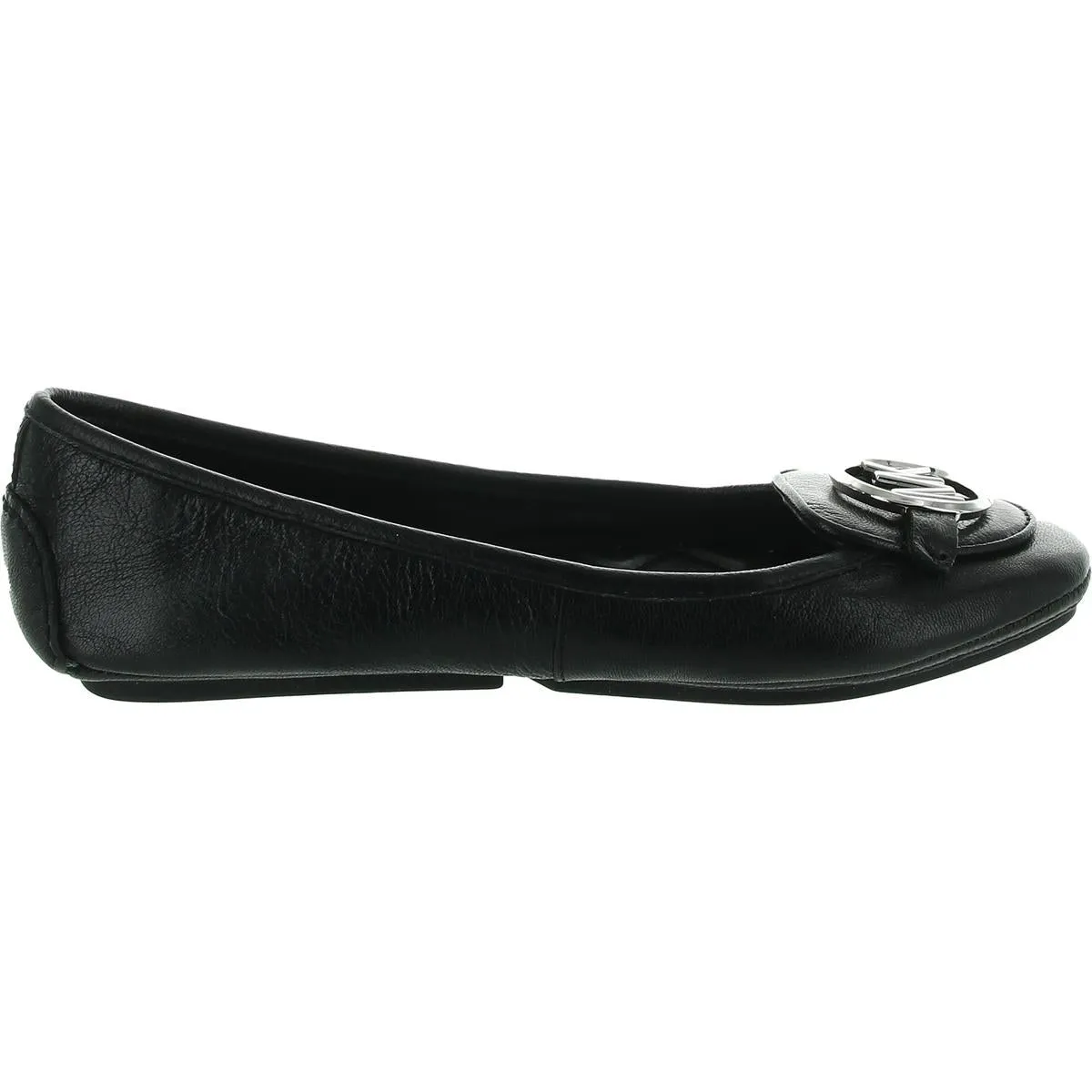 Womens Embellished Leather Ballet Flats