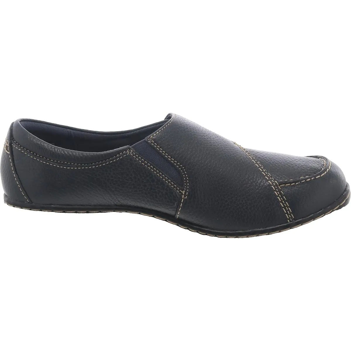 Womens Faux Leather Laceless Loafers