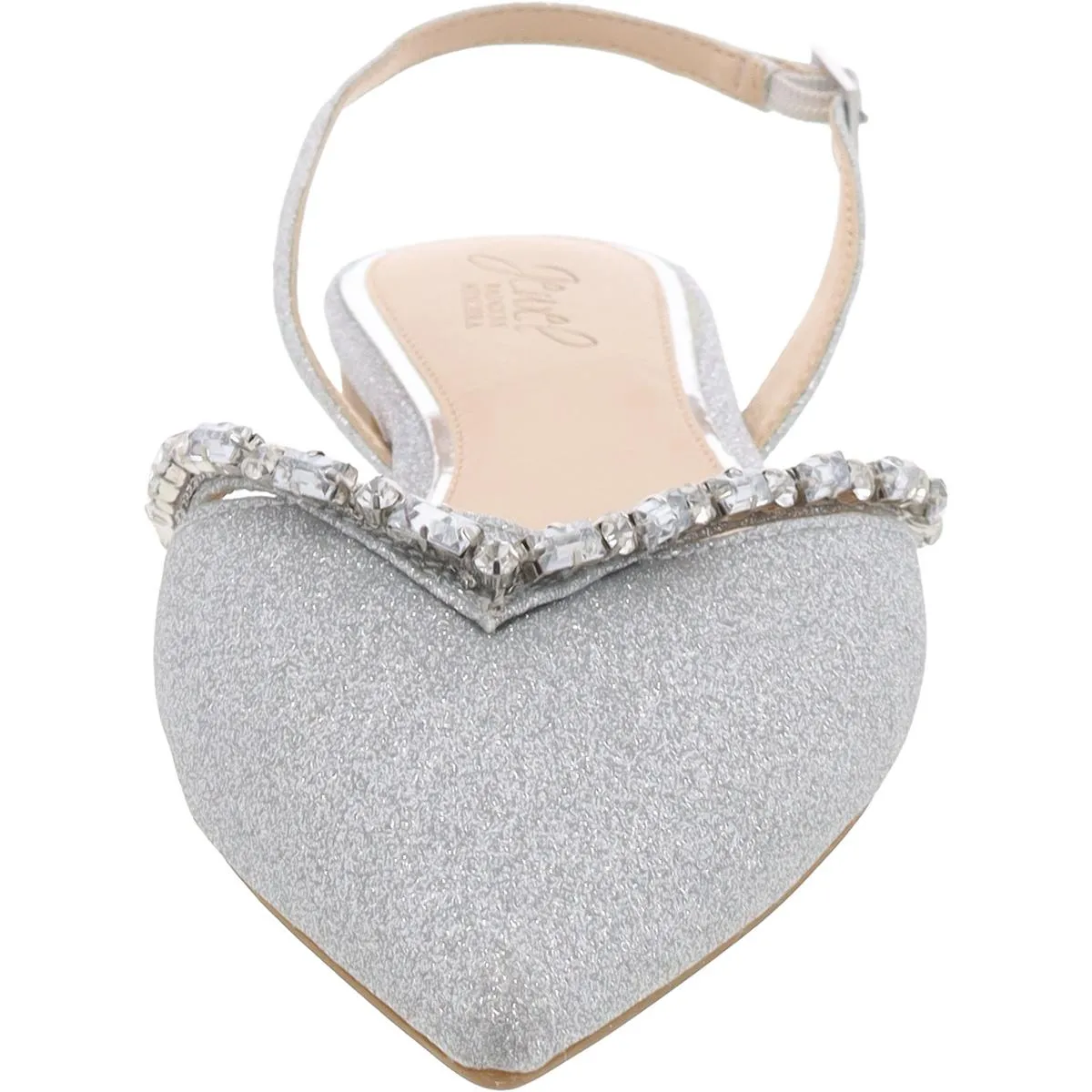 Womens Glitter Rhinestone Ballet Flats