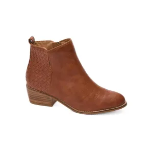 Women's Half And Half Ankle Boots In Bourbon