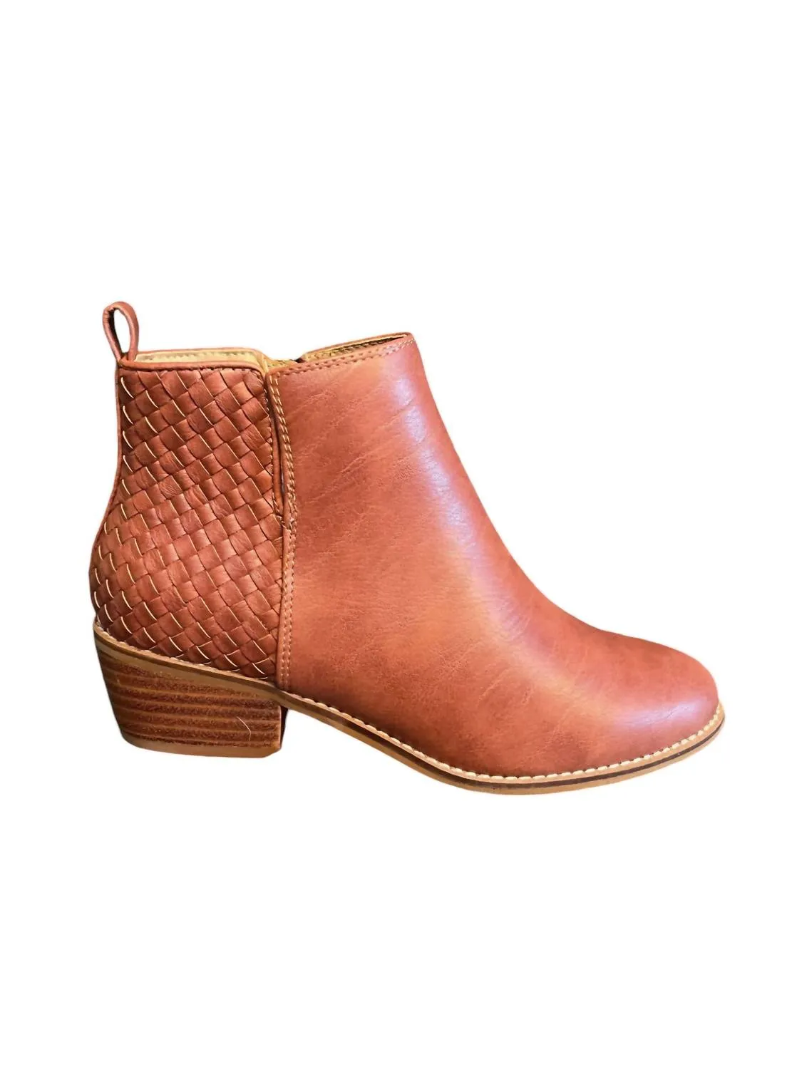 Women's Half And Half Ankle Boots In Bourbon