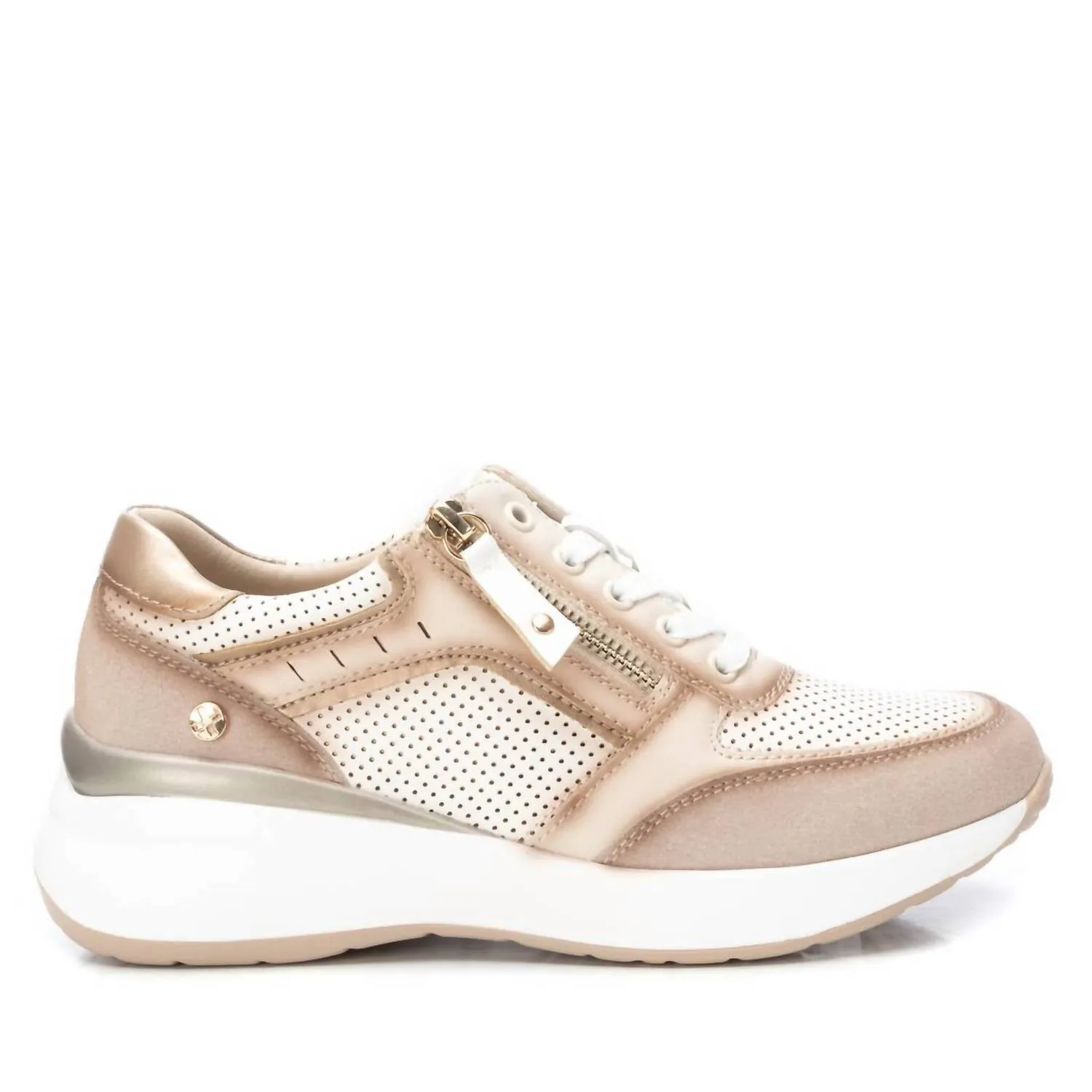 Women's Lace-Up Sneakers In Beige