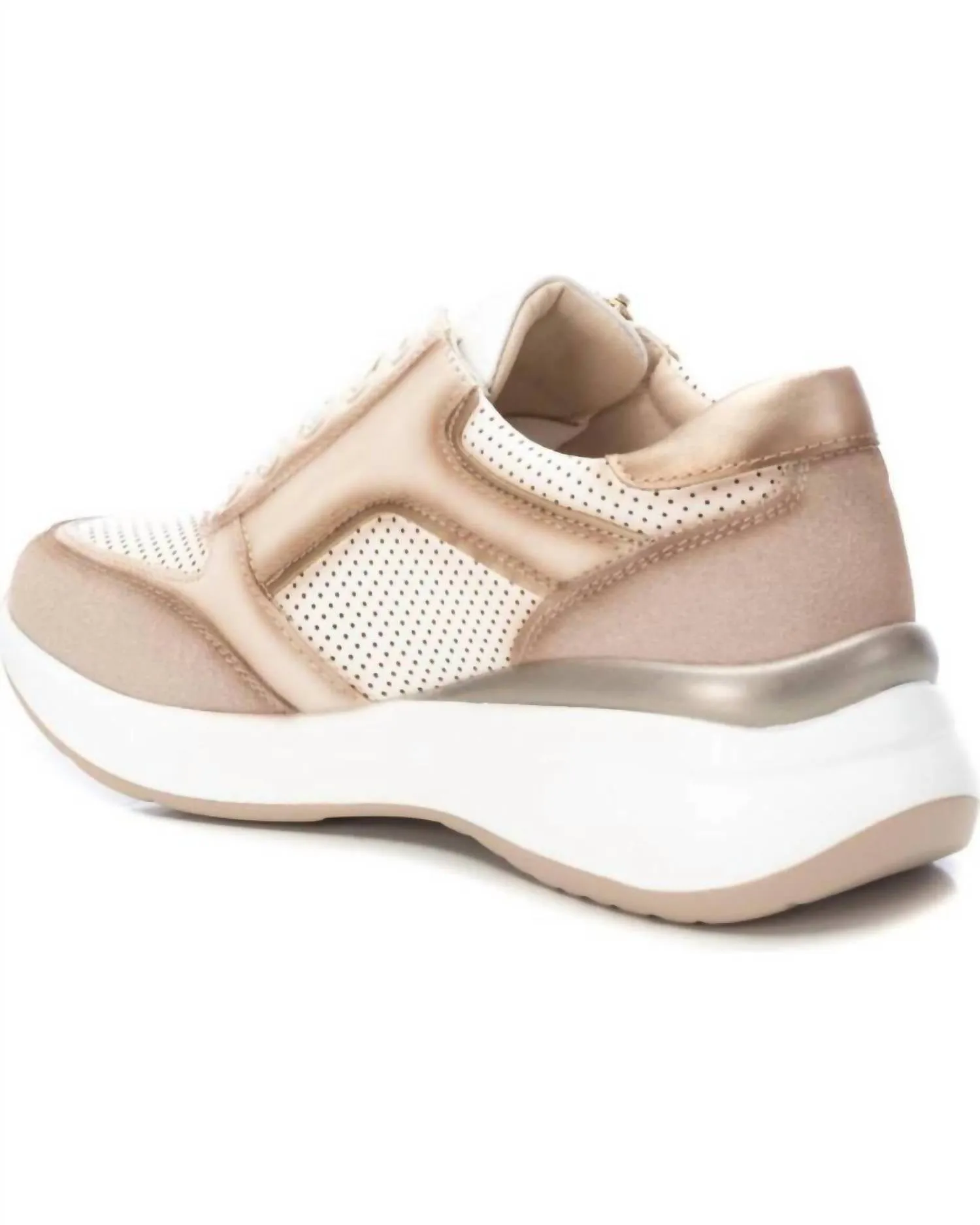 Women's Lace-Up Sneakers In Beige