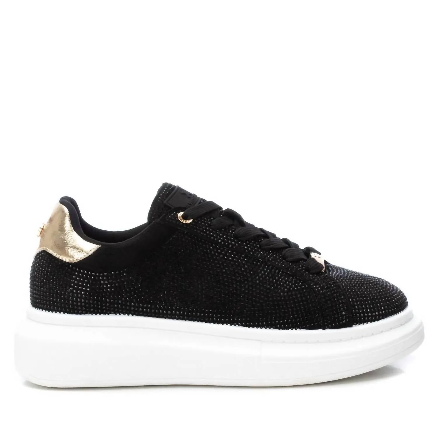 Women's Lace-Up Sneakers In Black