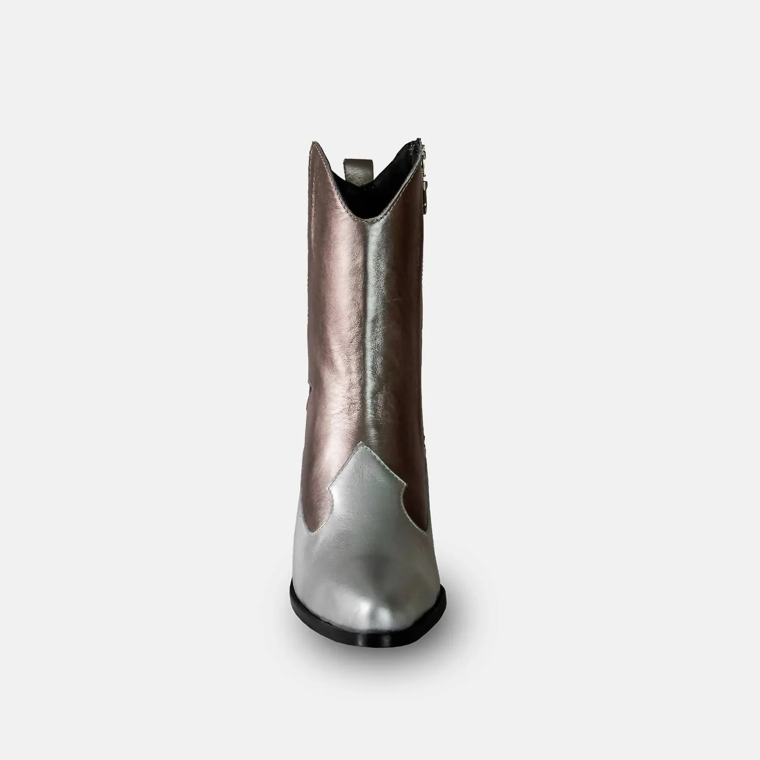 Women's Metallic Premium Leather Stella Boots In Silver