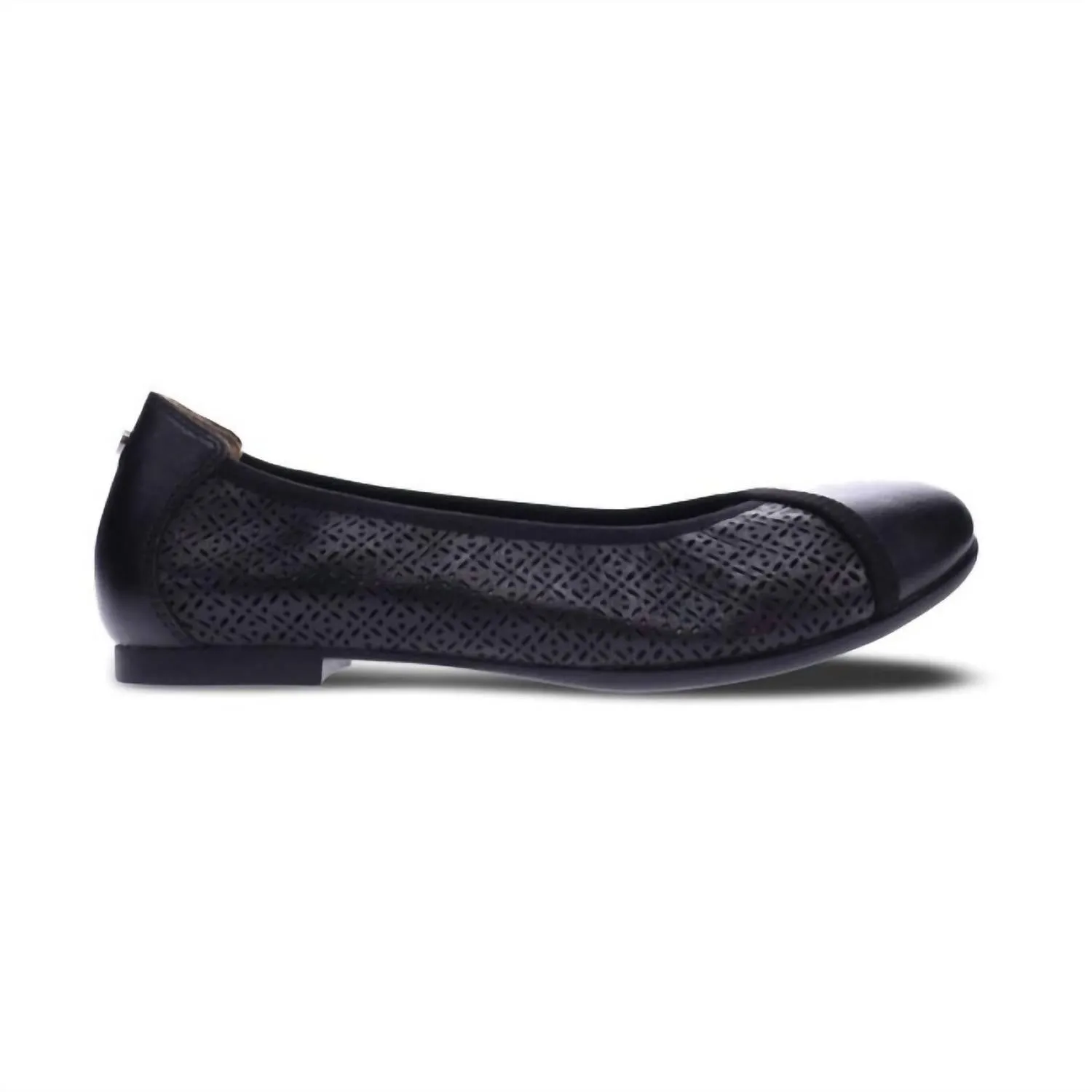 Women's Nairobi Ballet Flat In Black Lizard/onyx