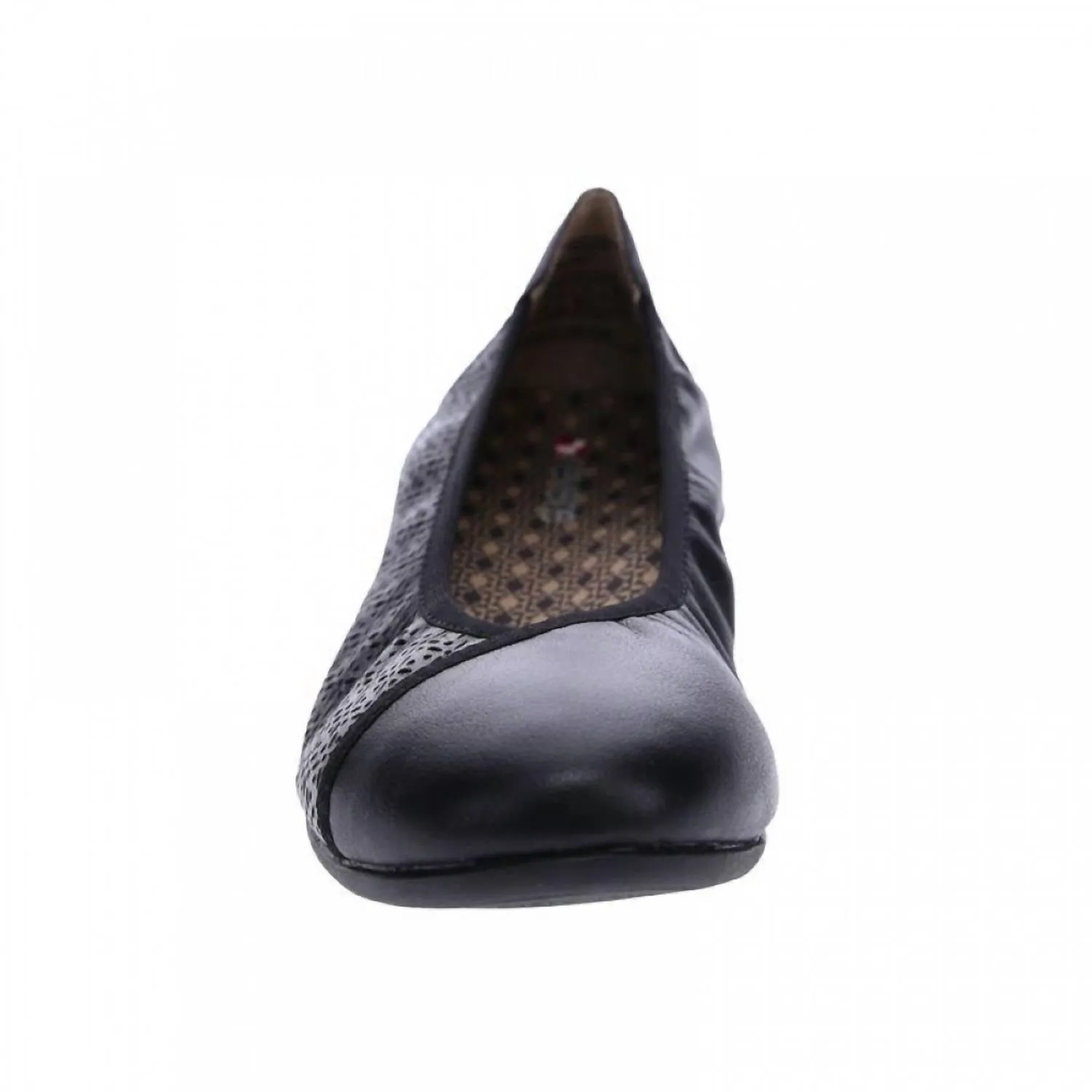 Women's Nairobi Ballet Flat In Black Lizard/onyx