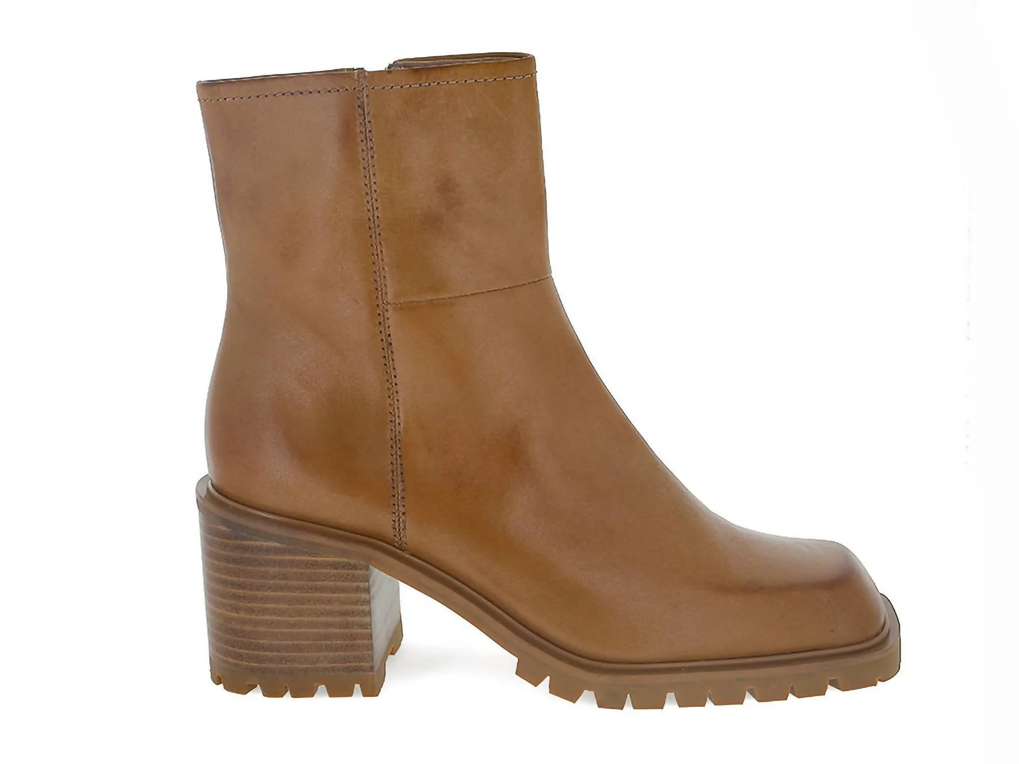 Women's Navi Over The Ankle Boot In Tan Leather