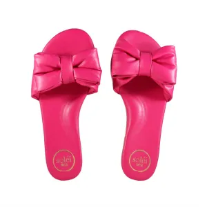 Women's Rafie Bow Slide Sandals In Hot Pink
