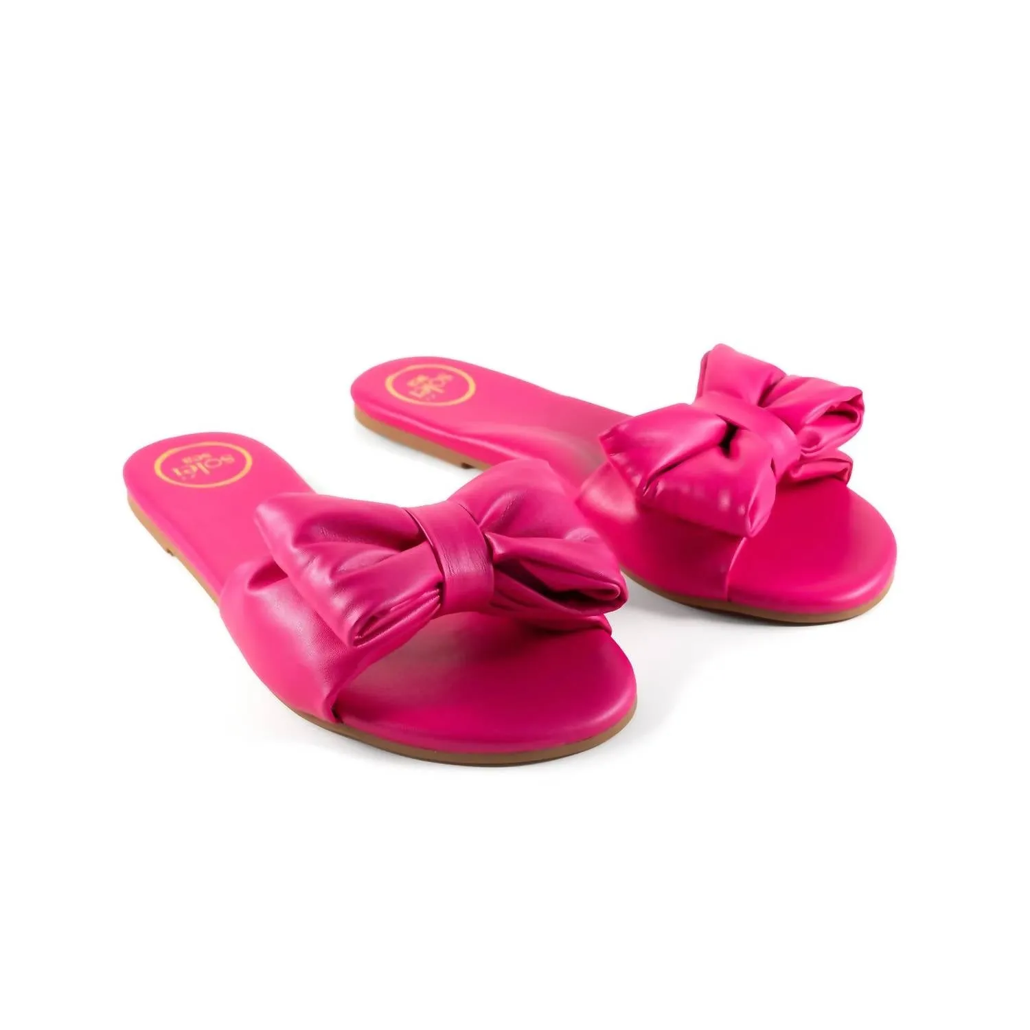 Women's Rafie Bow Slide Sandals In Hot Pink