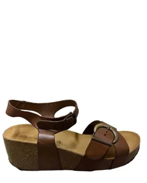 Women's Retro Wedge Sandals In Brown