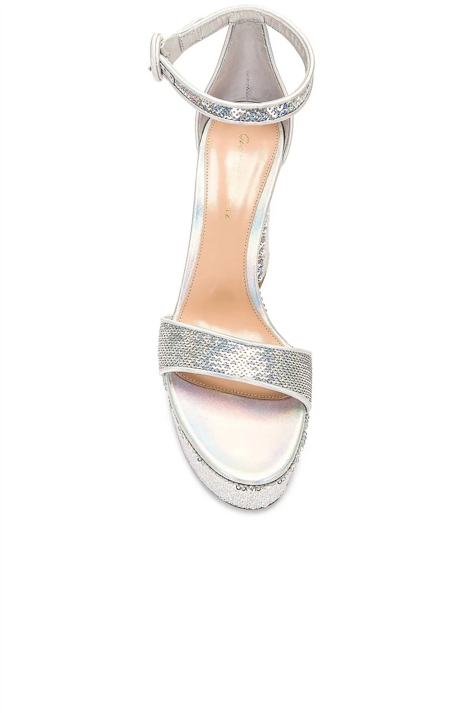 Women's Sequin Embellished Platform Sandal 70 In Hologram