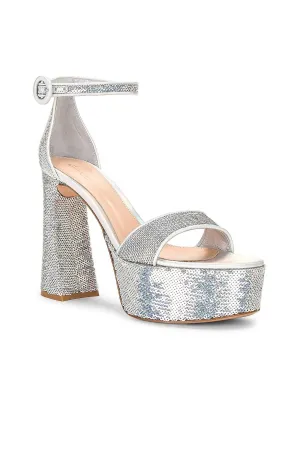 Women's Sequin Embellished Platform Sandal 70 In Hologram