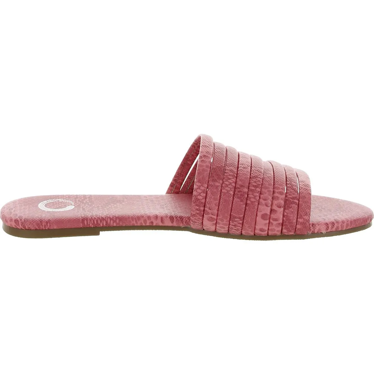 Womens Slip On Open Toe Flatform Sandals