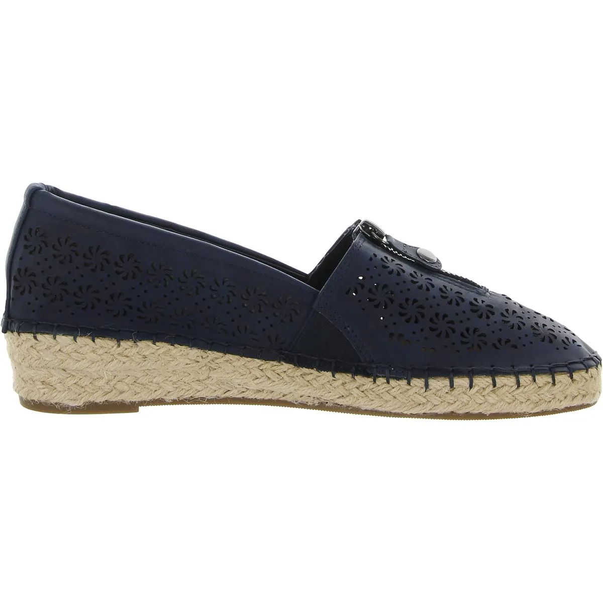 Zenon Womens Laser Cut Wedge Loafers